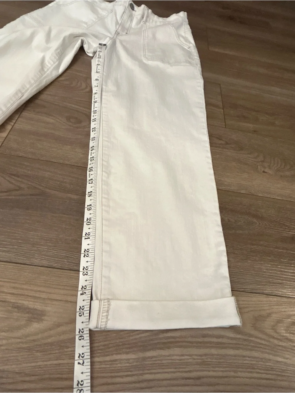 LOGO Lori Goldstein Boyfriend Jeans Size 10 Ivory A646051 2024